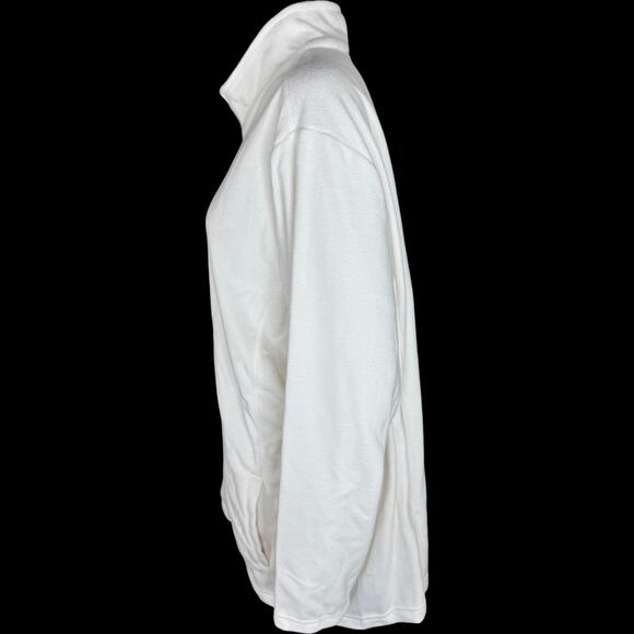 Lands' End Women’s Plus 3X Fleece Jacket Ivory White Full Zip NWOT Winter - Picture 2 of 16